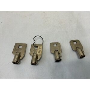 Vintage Fort Lock Co Chicago 45306 and Unican 04021 Tubular Barrel Keys Lot of 4